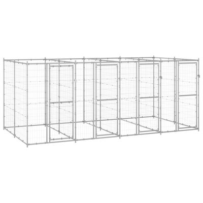 vidaXL niche pour chiens Acier