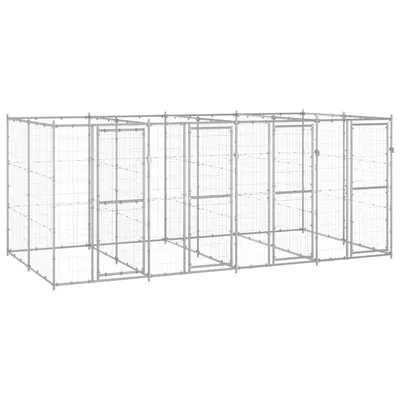 vidaXL niche pour chiens Acier