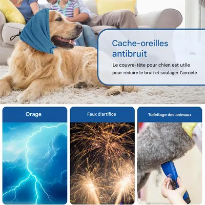 IntiMeg Cache-oreilles Doux et Anti-bruit pour chiens