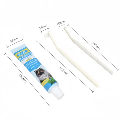 FurryFusion Kit de pasta y cepillo de dientes para perros y gatos