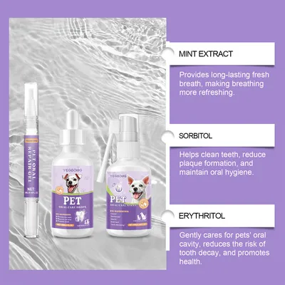 IntiMeg Kit dentaire pour Animaux-Gouttes, sprays, gels