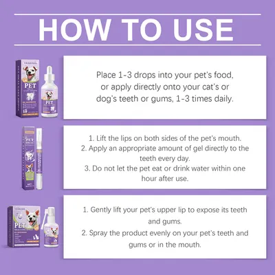 IntiMeg Kit dentaire pour Animaux-Gouttes, sprays, gels