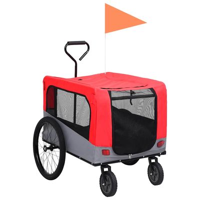 vidaXL remorque de vélo pour animaux de compagnie Tissu