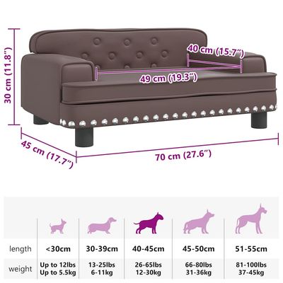 vidaXL lit pour chien Faux cuir