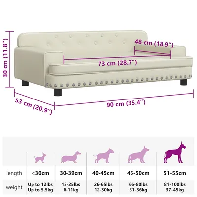 vidaXL lit pour chien Cuir artificiel vidaXL lit pour chien Cuir artificiel