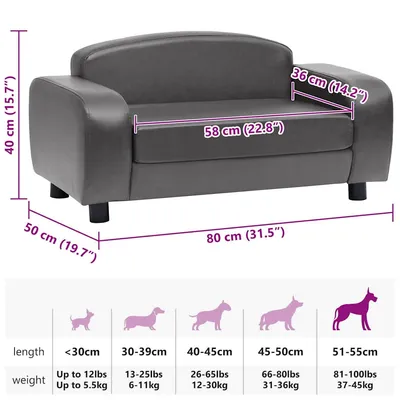 vidaXL canapé pour chien Cuir artificiel vidaXL canapé pour chien Cuir artificiel