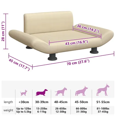 vidaXL lit pour chien Tissu vidaXL lit pour chien Tissu