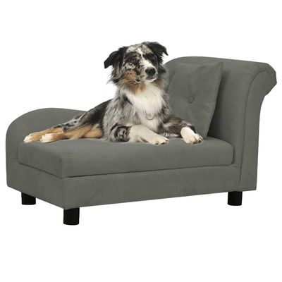 vidaXL canapé pour chien Peluche