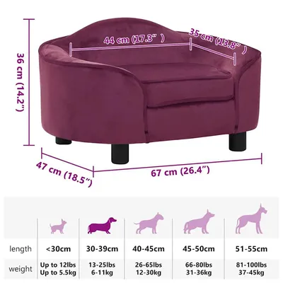 vidaXL canapé pour chien Peluche vidaXL canapé pour chien Peluche