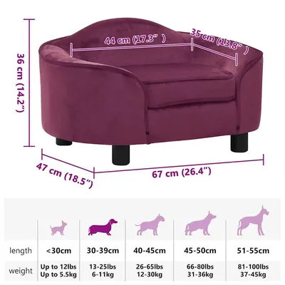 vidaXL canapé pour chien Peluche vidaXL canapé pour chien Peluche