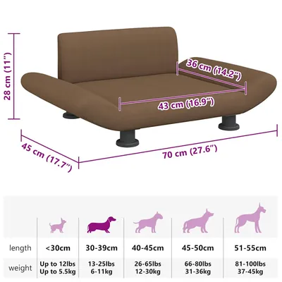 vidaXL lit pour chien Tissu vidaXL lit pour chien Tissu