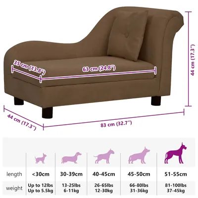vidaXL canapé pour chien Peluche vidaXL canapé pour chien Peluche