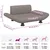 vidaXL lit pour chien Tissu
