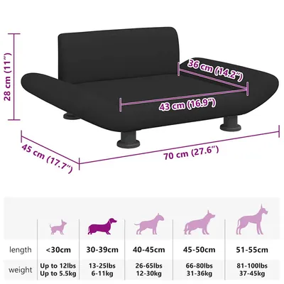 vidaXL lit pour chien Tissu vidaXL lit pour chien Tissu