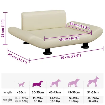 vidaXL lit pour chien Cuir artificiel vidaXL lit pour chien Cuir artificiel