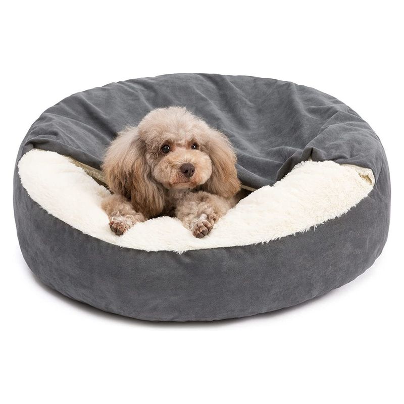 IntiMeg Rundes Hundebett und Katzenbett, Geborgenheitsgefühl