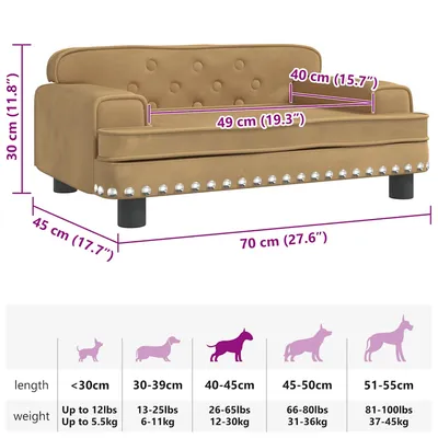 vidaXL lit pour chien Velours vidaXL lit pour chien Velours
