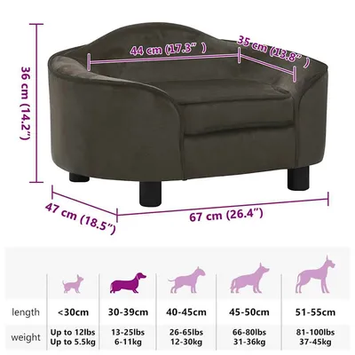 vidaXL canapé pour chien Peluche vidaXL canapé pour chien Peluche