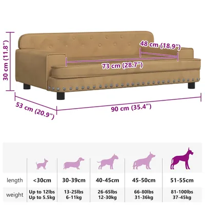 vidaXL lit pour chien Velours vidaXL lit pour chien Velours