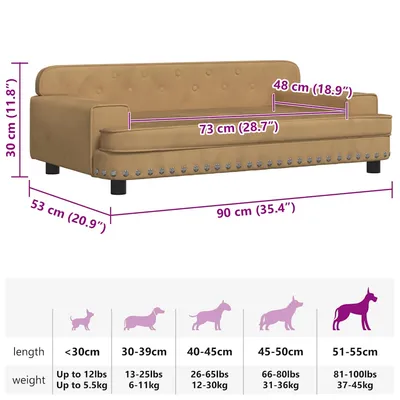 vidaXL lit pour chien Velours vidaXL lit pour chien Velours