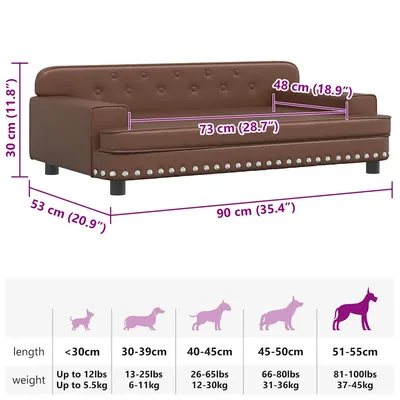 vidaXL lit pour chien Cuir artificiel vidaXL lit pour chien Cuir artificiel