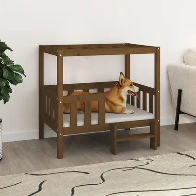 vidaXL lit pour chien Bois de pin vidaXL lit pour chien Bois de pin
