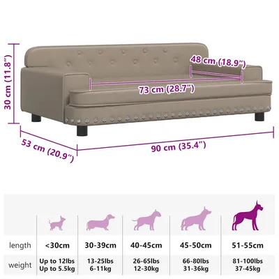 vidaXL lit pour chien Cuir artificiel vidaXL lit pour chien Cuir artificiel
