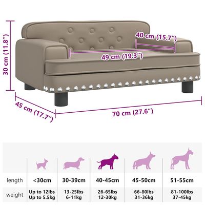 vidaXL lit pour chien Faux cuir