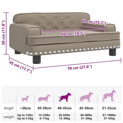 vidaXL lit pour chien Cuir artificiel vidaXL lit pour chien Cuir artificiel