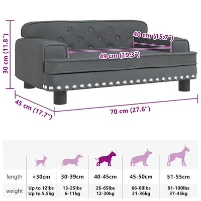 vidaXL lit pour chien Velours vidaXL lit pour chien Velours