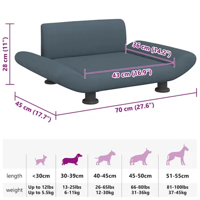 vidaXL lit pour chien Tissu vidaXL lit pour chien Tissu
