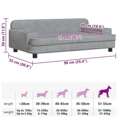 vidaXL lit pour chien Velours vidaXL lit pour chien Velours