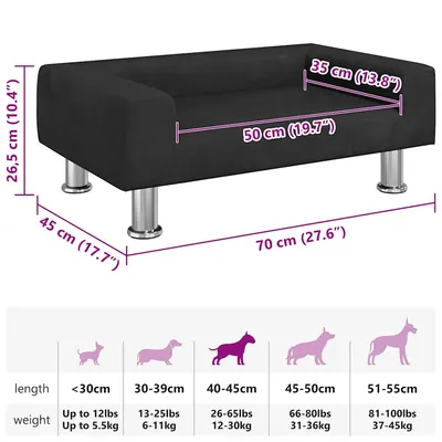 vidaXL lit pour chien Velours vidaXL lit pour chien Velours