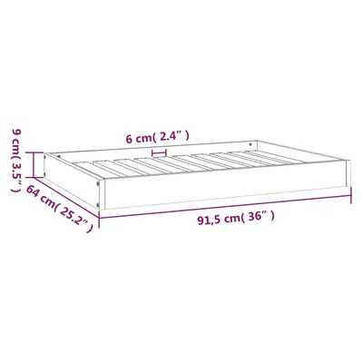 vidaXL lit pour chien Bois de pin vidaXL lit pour chien Bois de pin