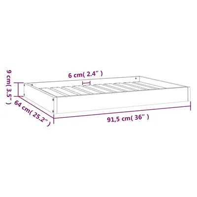 vidaXL lit pour chien Bois de pin massif