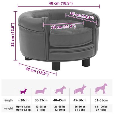 vidaXL canapé pour chien Faux cuir