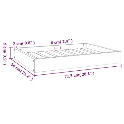 vidaXL lit pour chien Bois de pin massif