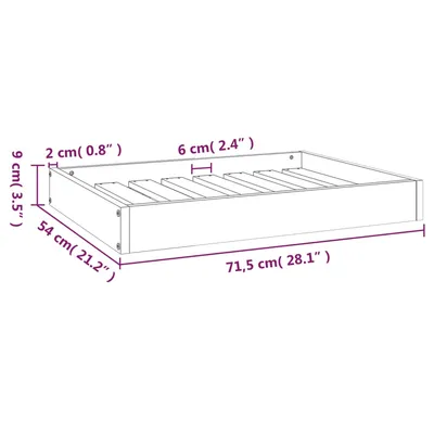 vidaXL lit pour chien Bois de pin vidaXL lit pour chien Bois de pin