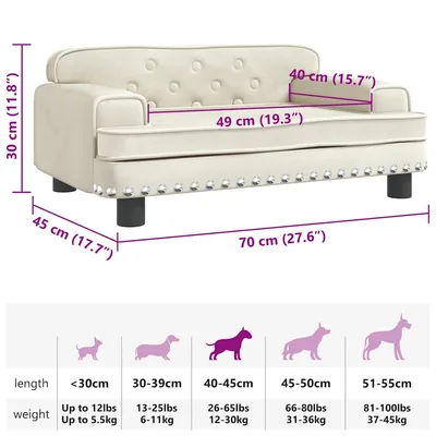 vidaXL lit pour chien Velours