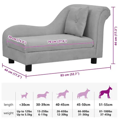 vidaXL canapé pour chien Peluche vidaXL canapé pour chien Peluche