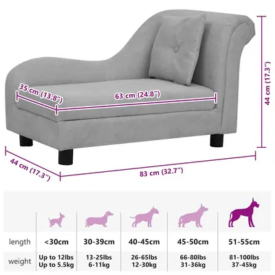 vidaXL canapé pour chien Peluche vidaXL canapé pour chien Peluche