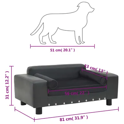vidaXL canapé pour chien Peluche vidaXL canapé pour chien Peluche