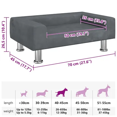 vidaXL lit pour chien Velours vidaXL lit pour chien Velours