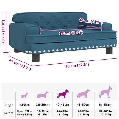 vidaXL lit pour chien Velours vidaXL lit pour chien Velours