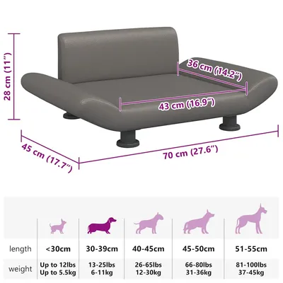 vidaXL lit pour chien Cuir artificiel