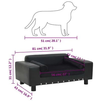 vidaXL canapé pour chien Faux cuir
