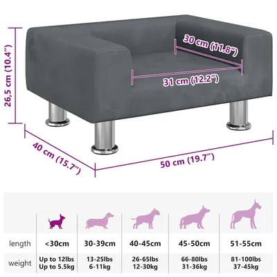 vidaXL lit pour chien Velours vidaXL lit pour chien Velours