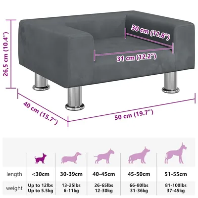 vidaXL lit pour chien Velours vidaXL lit pour chien Velours