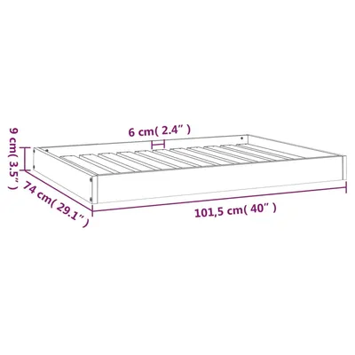 vidaXL lit pour chien Bois de pin massif