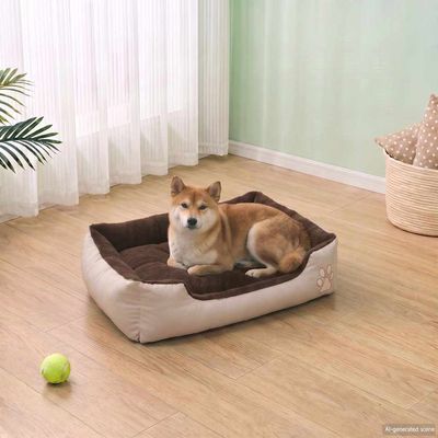 vidaXL lit pour chiens Tissu